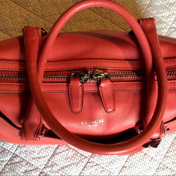 Coach coral leather bag - Picture 5 of 8